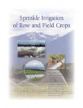 Sprinkle Irrigation of Row and Field Crops